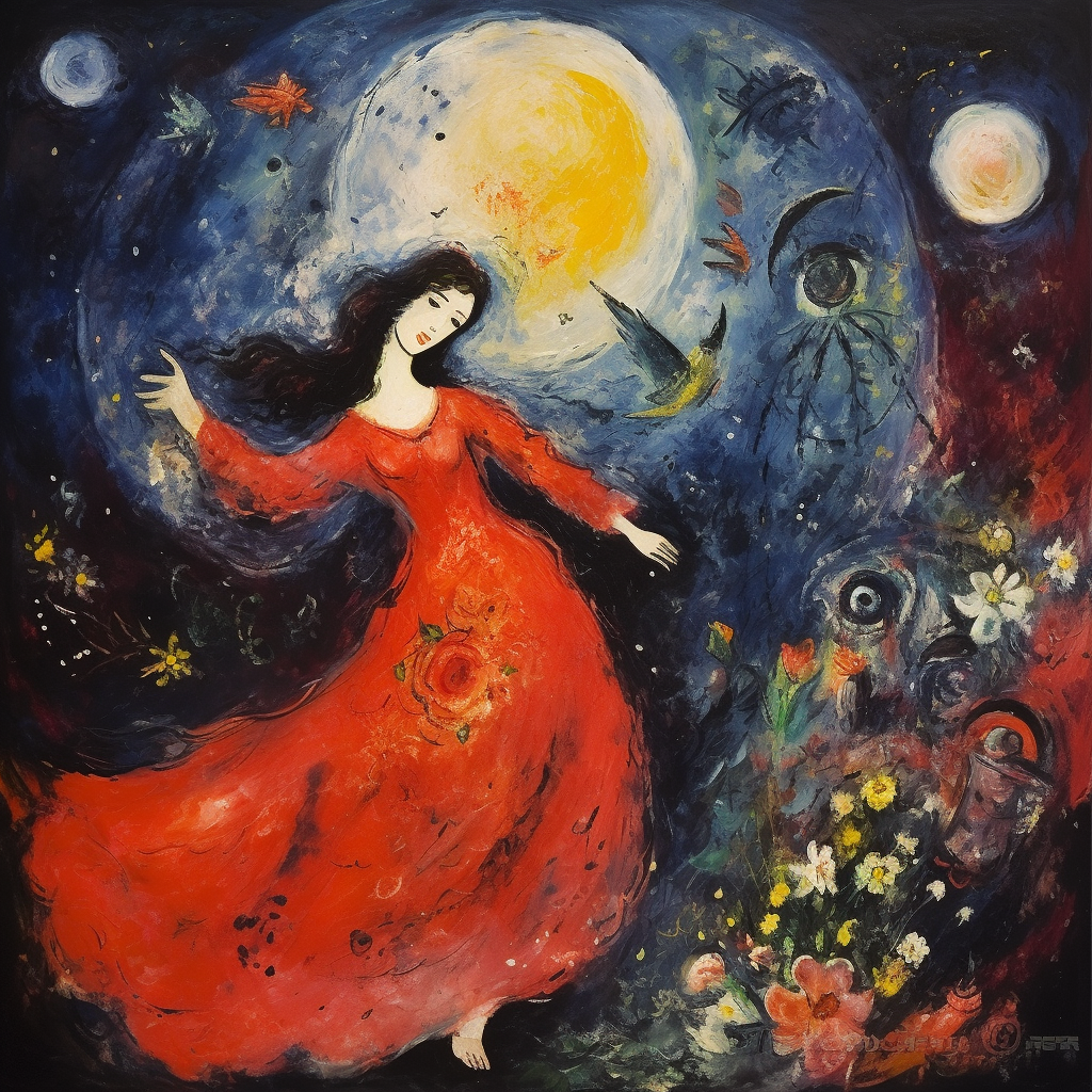 Magnificent Marc Chagall Space Artwork