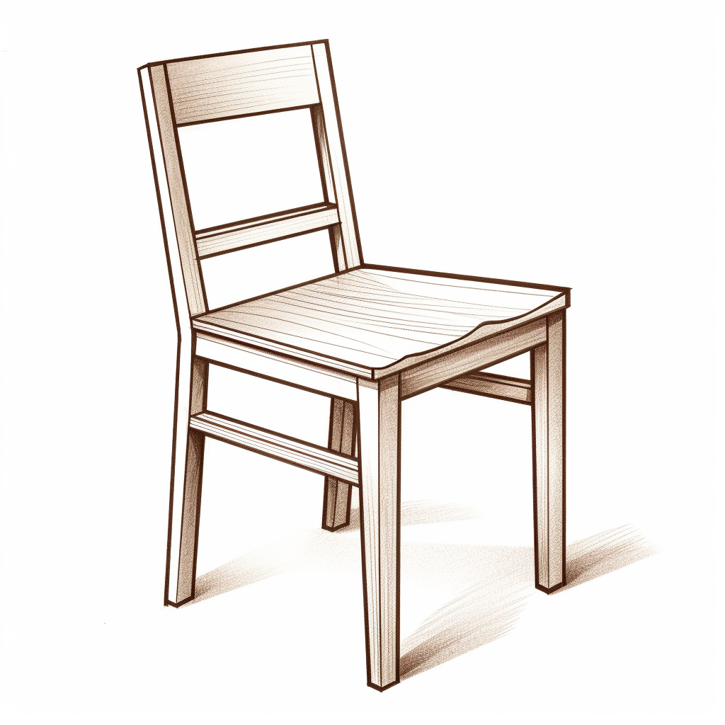 Simple chair line drawing