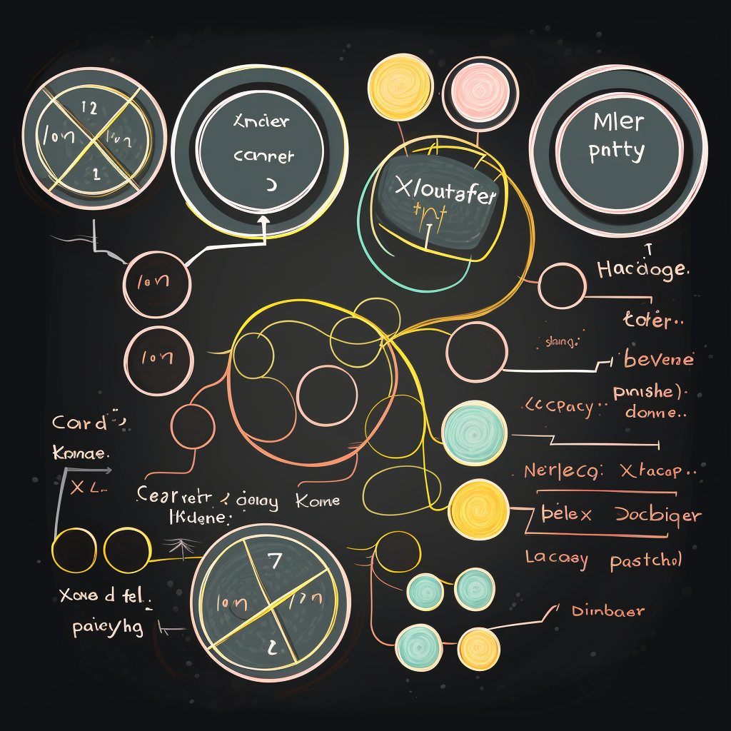 Hand-drawn neural network diagram