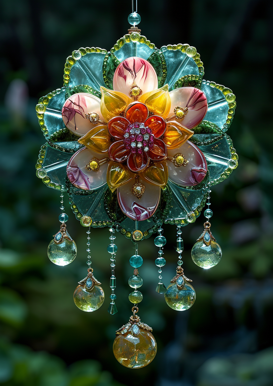 Chandelier Botanic with Ocean Jasper