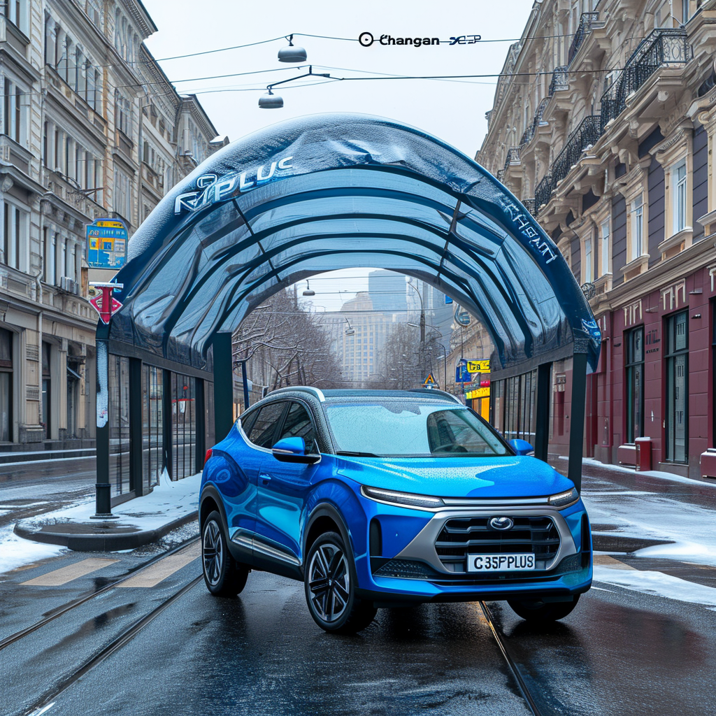 Changan CS35PLUS NEW car on Moscow street