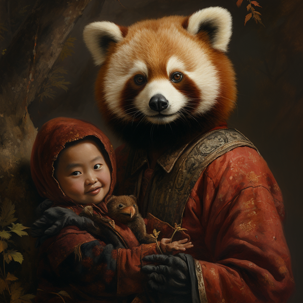 Changpeng Zhao with a red panda