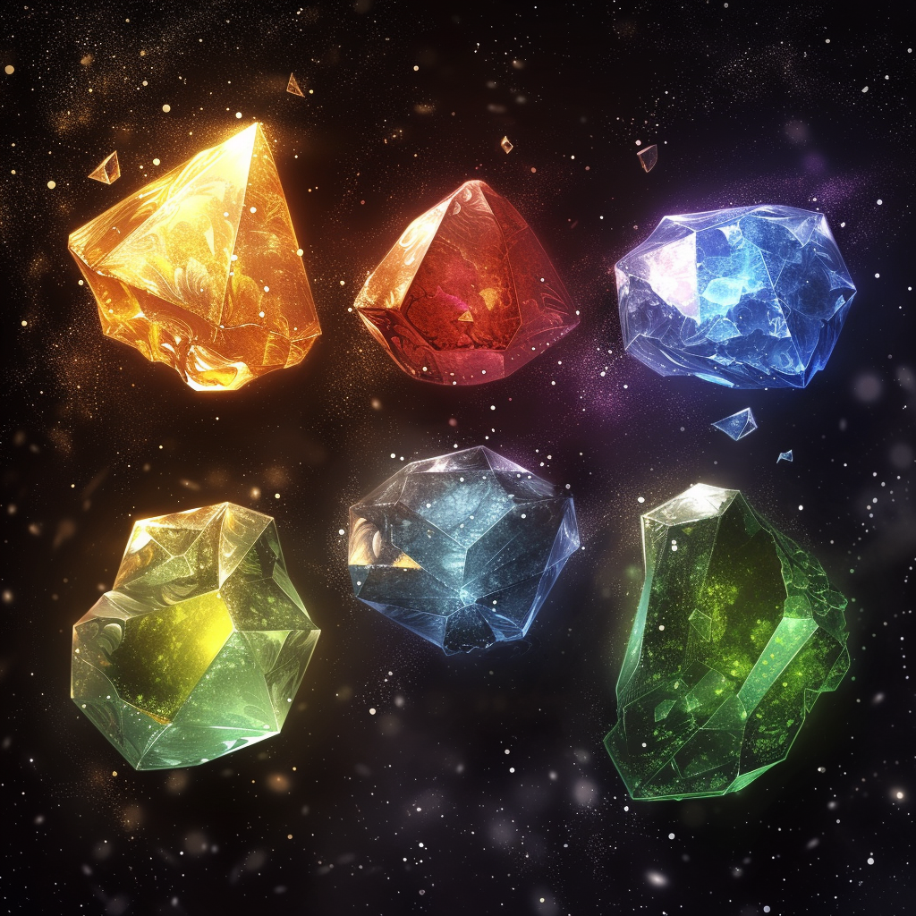 Chaos Emeralds stock photo image