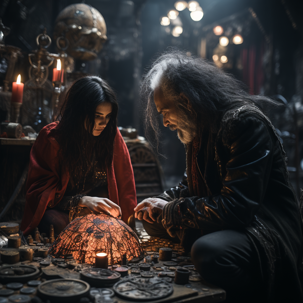 Psychonaut explaining Chaos Magick to goth woman