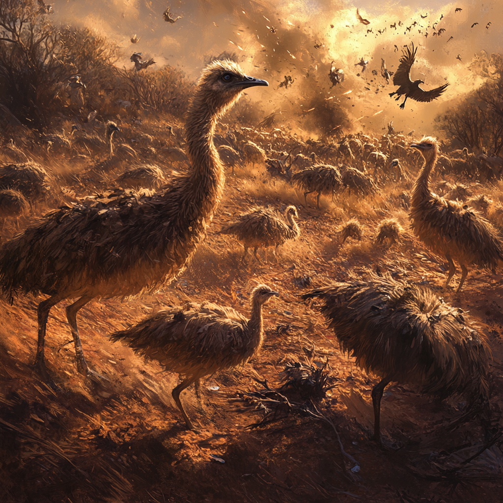 Emus chaotic success scene