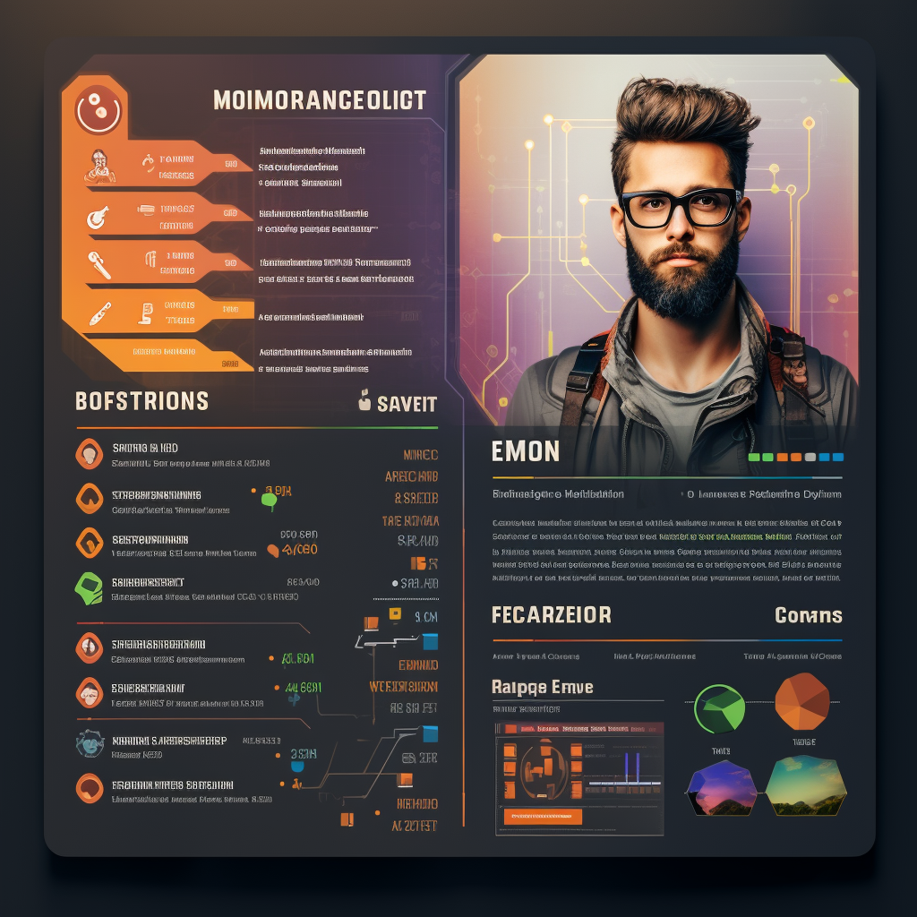 Web Developer Character Card CV