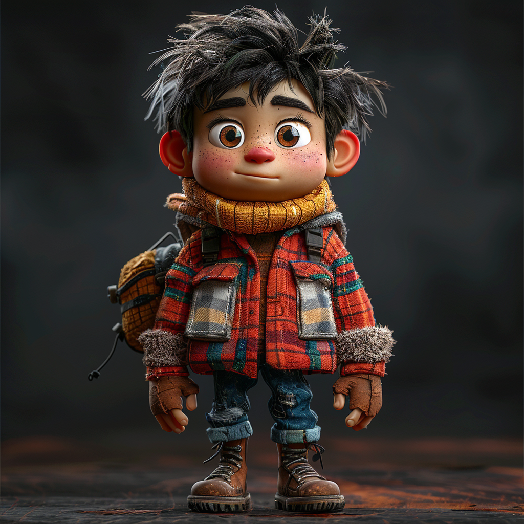 Pixar character in 3D animation