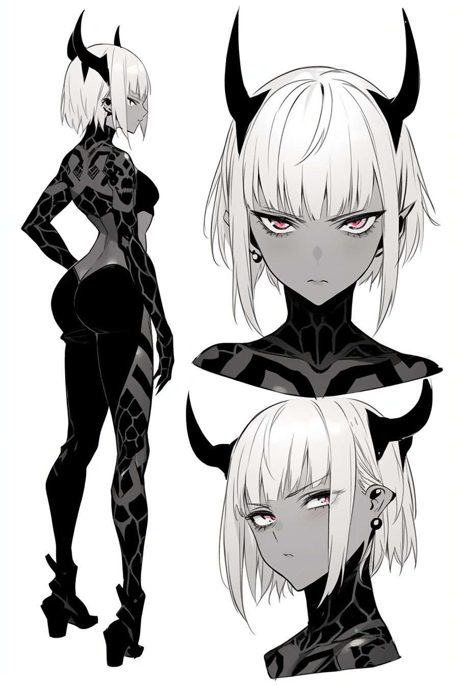 Demon Cyborg Girl with Emotions