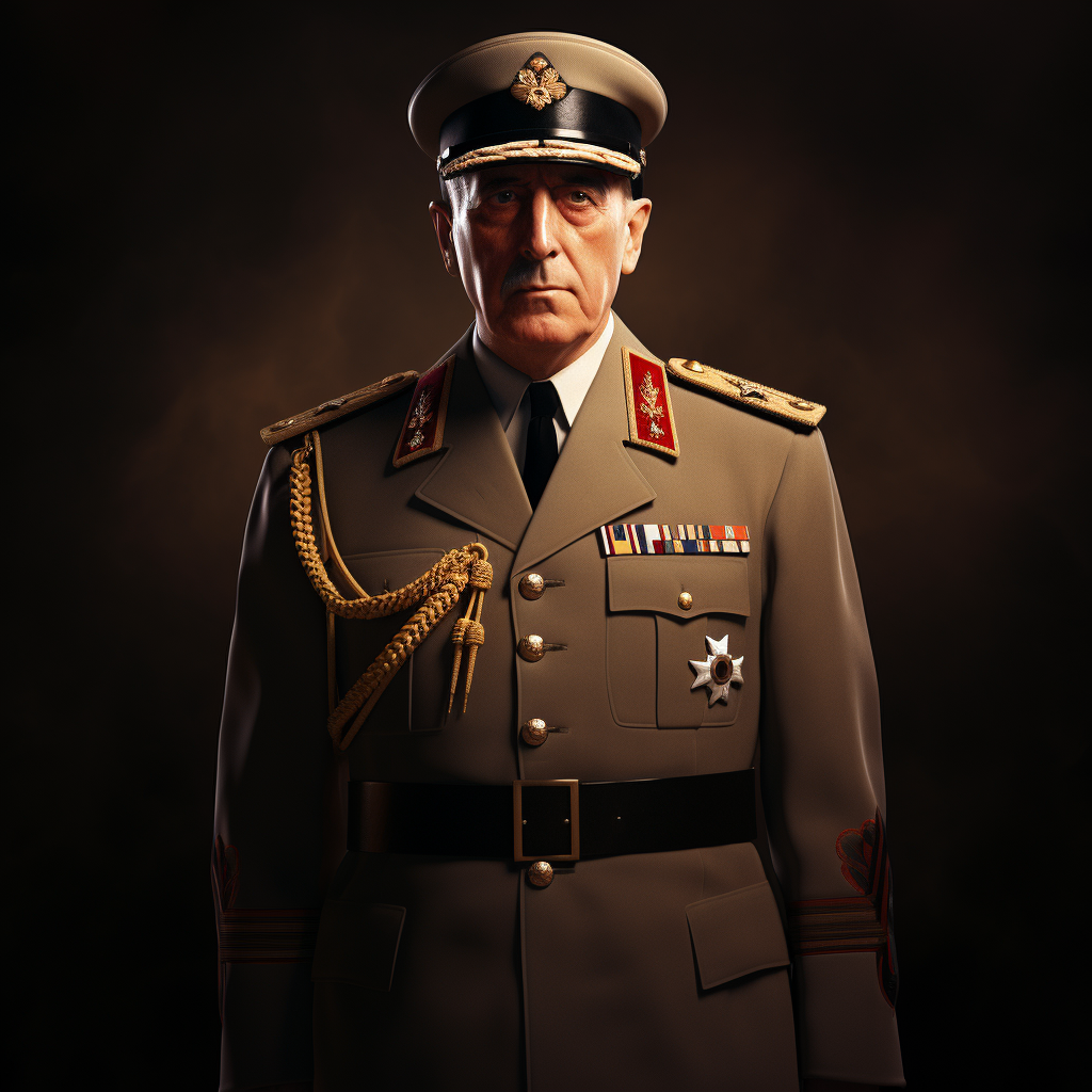 Realistic Picture of Charles de Gaulle