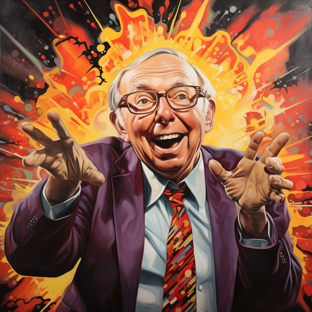 Charlie Munger graffiti art