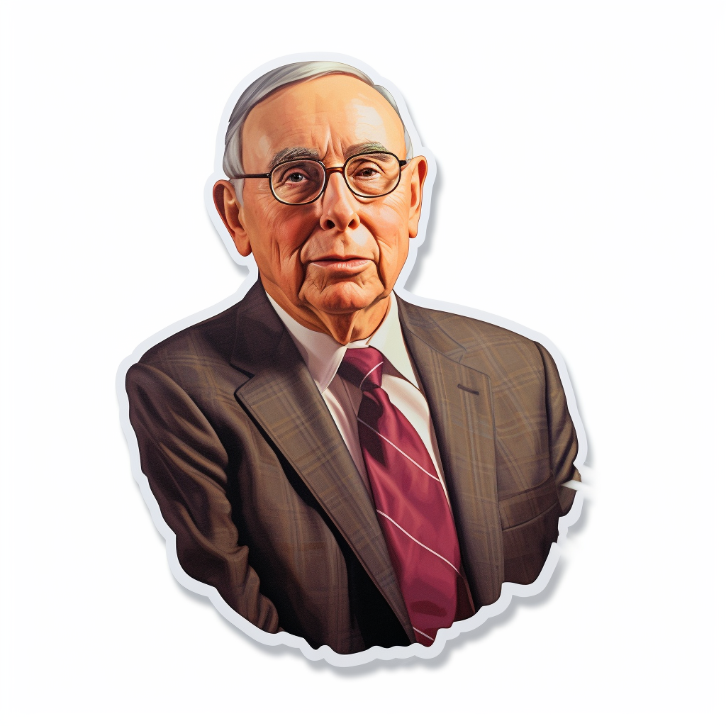 Charlie Munger Iconic 3D Sticker