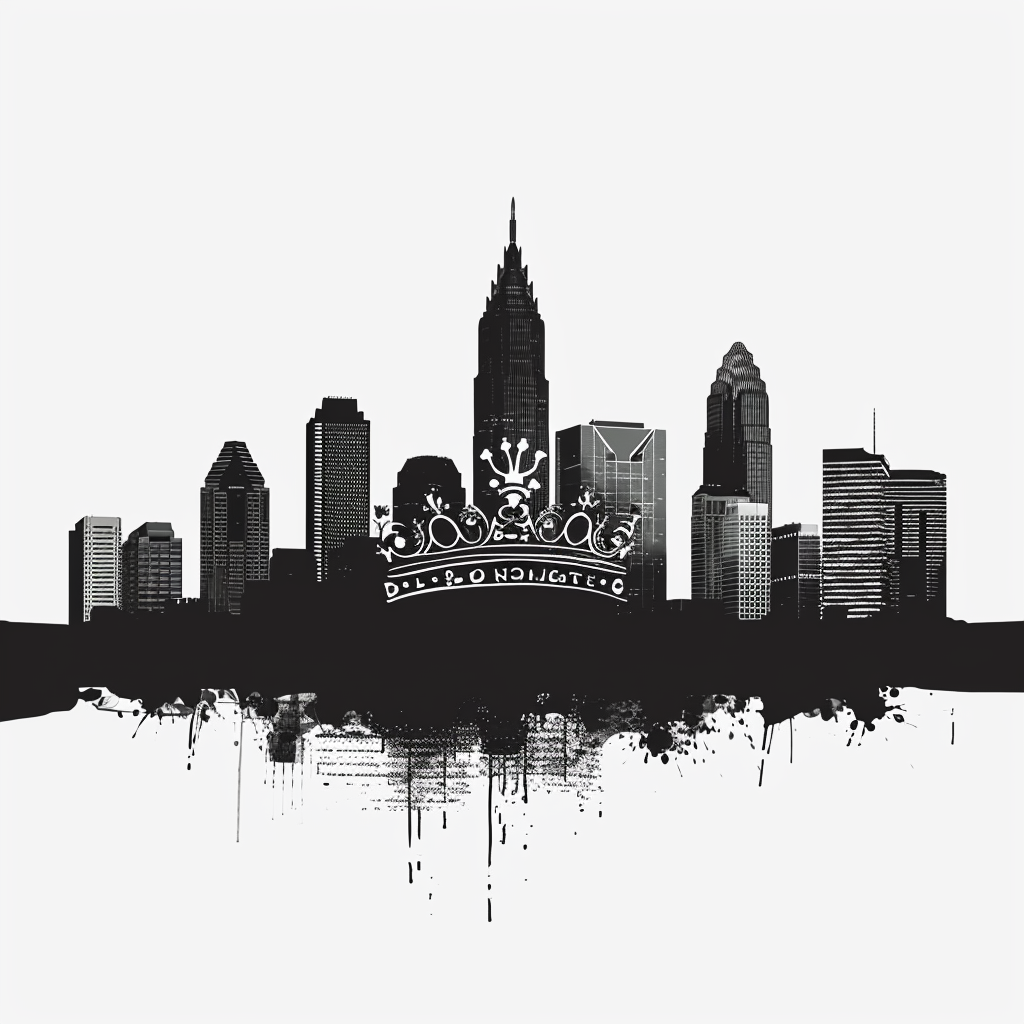 Charlotte NC Skyline Crown Vector