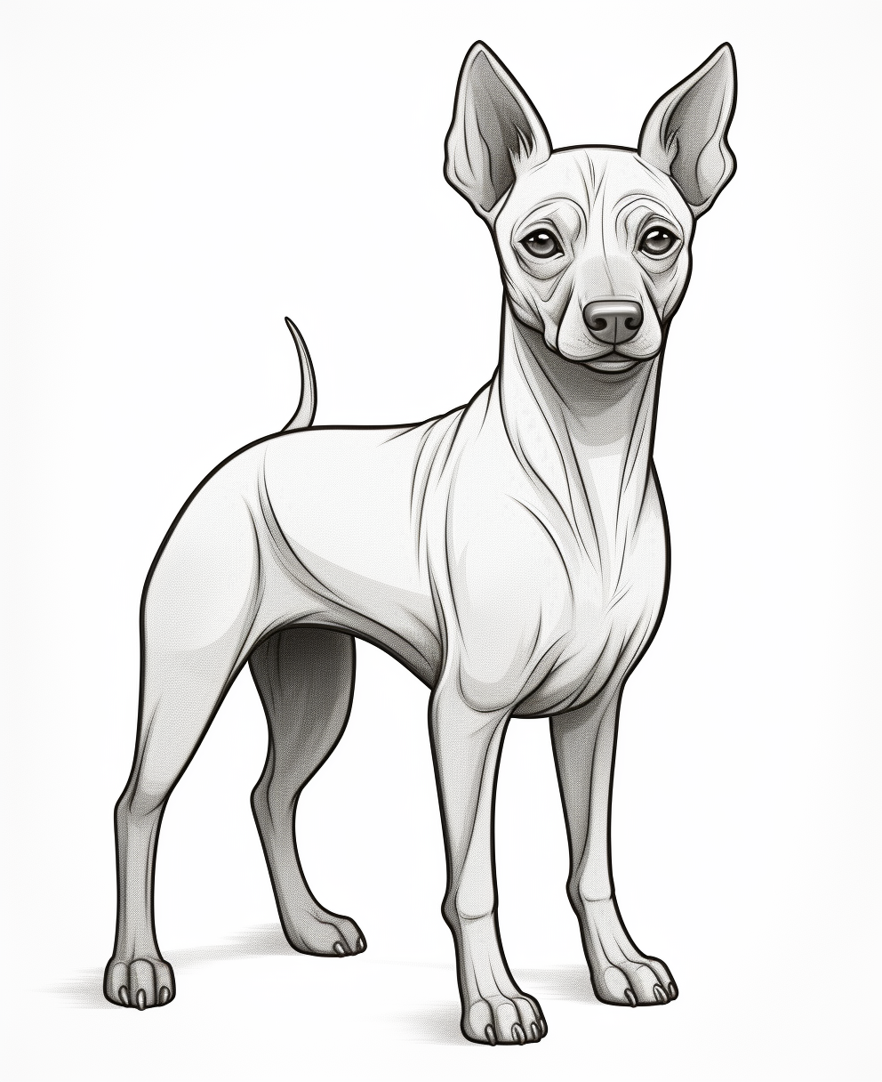 Adorable German Pinscher coloring page