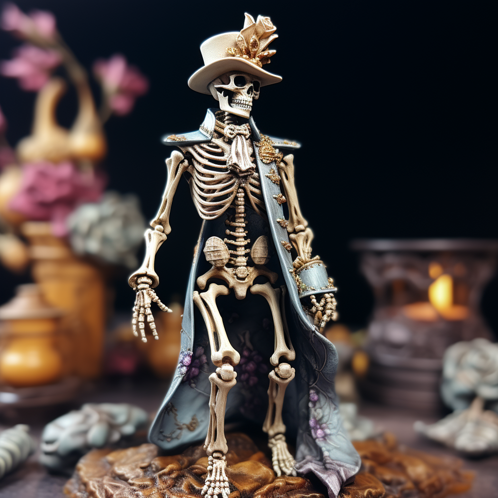 Charred Skeleton in Fancy Adventurer Clothes