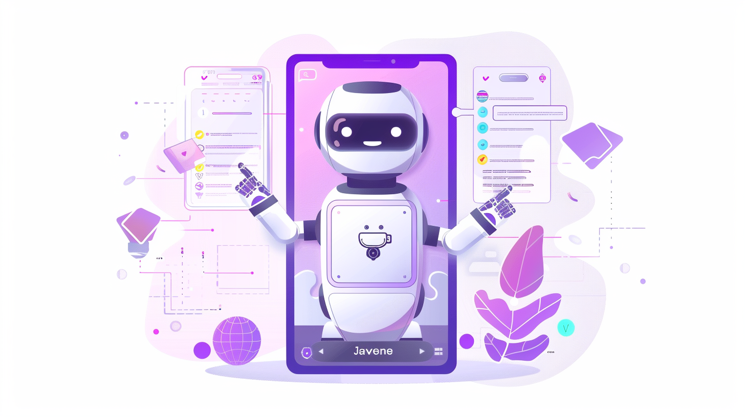 Flat vector chatbot user interface