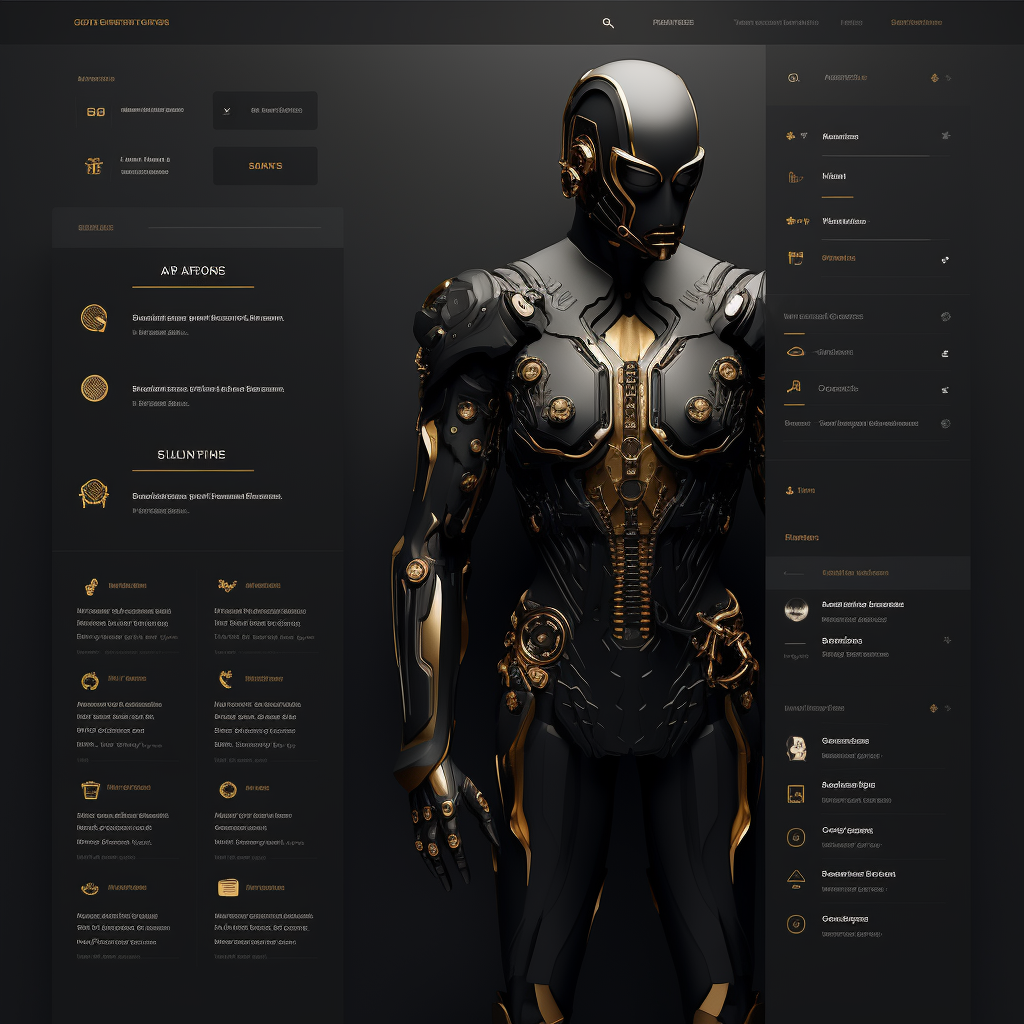 Chatbot on Dark Gold Interface