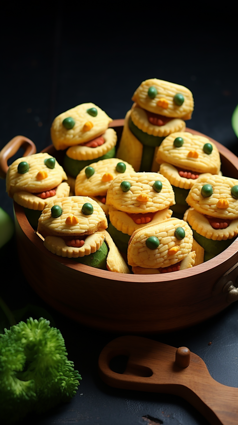 Savory alligator-shaped cheddar biscuits