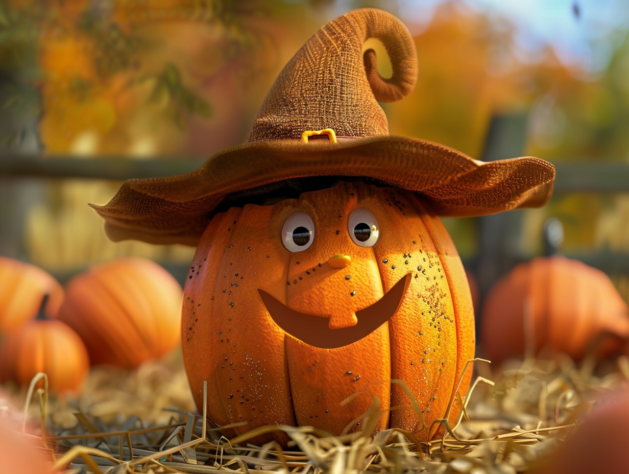 Smiling Pumpkin Patch Harvest