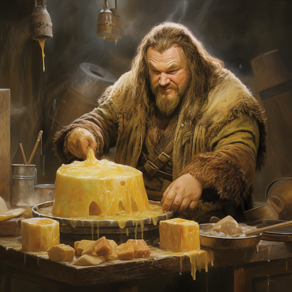 Dain making cheese in Moria