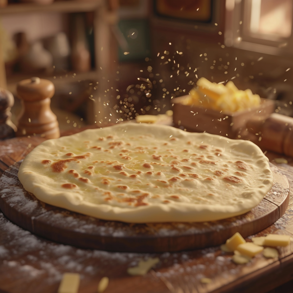 Cheese Paratha Making Animation