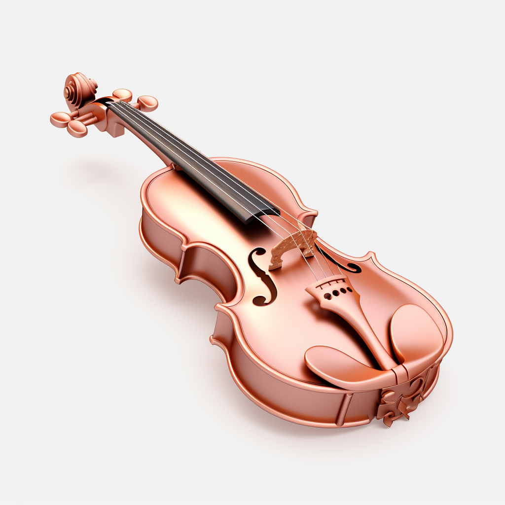 Rose gold color Chello instrument