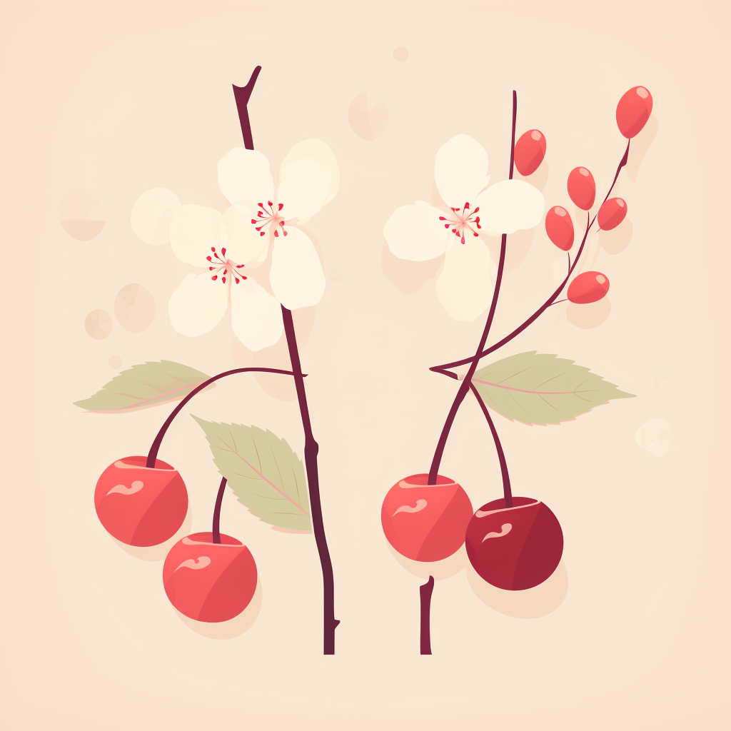 Cherry Vanilla Flat Design with Soft Colors