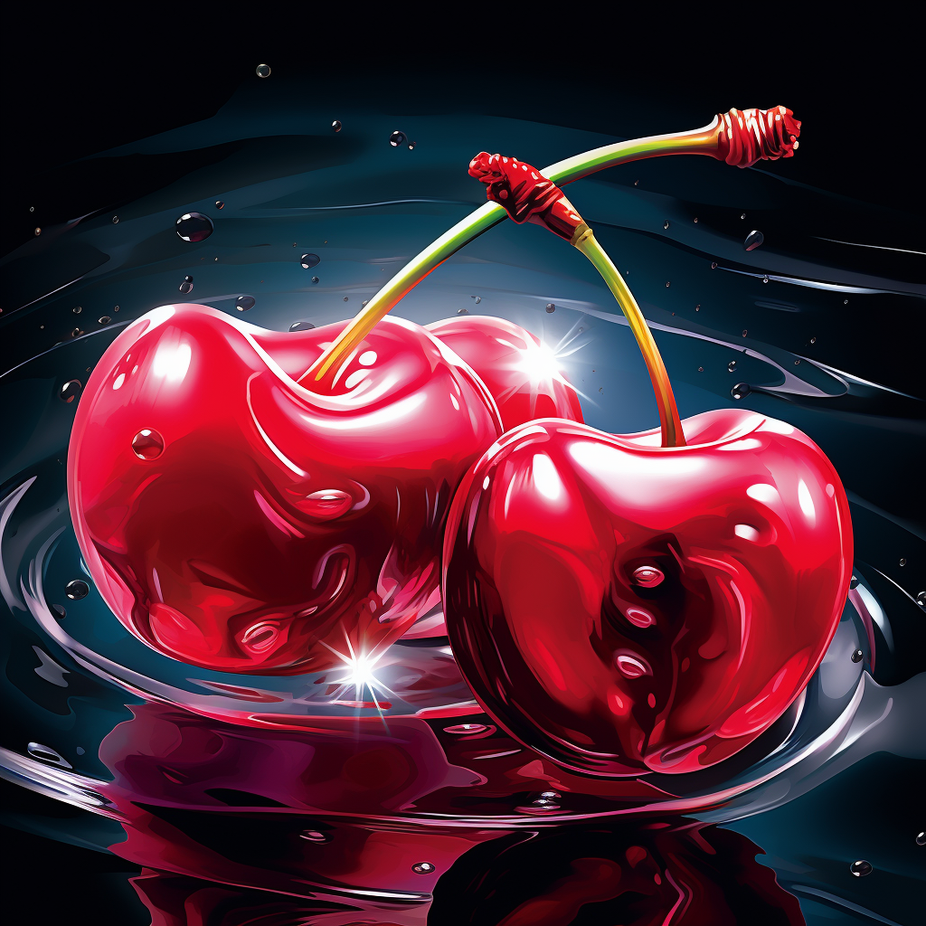 Abstract cherry digital illustration