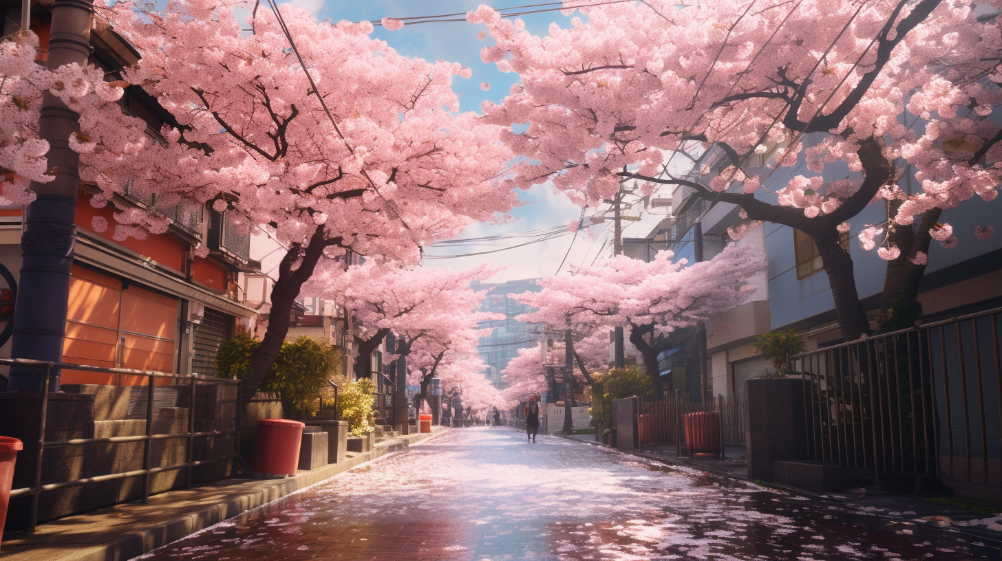 Close-up of Cherry Blossom Trees