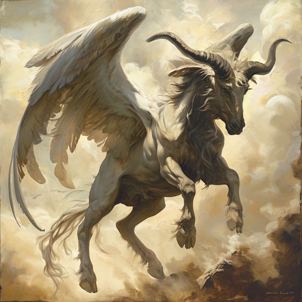 Cherubim with Wings and Bull Hooves