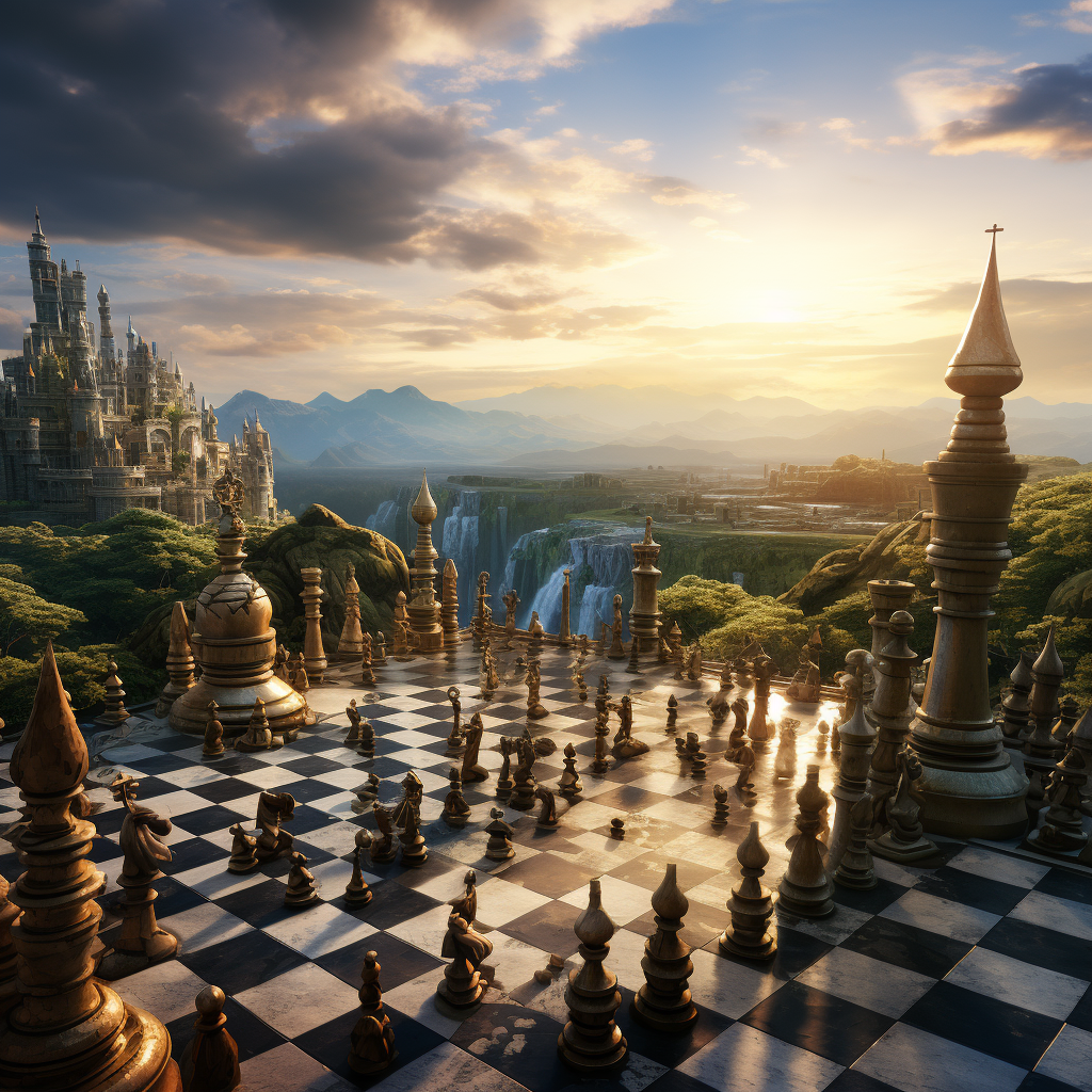 Chess Game between Opposing Kingdoms