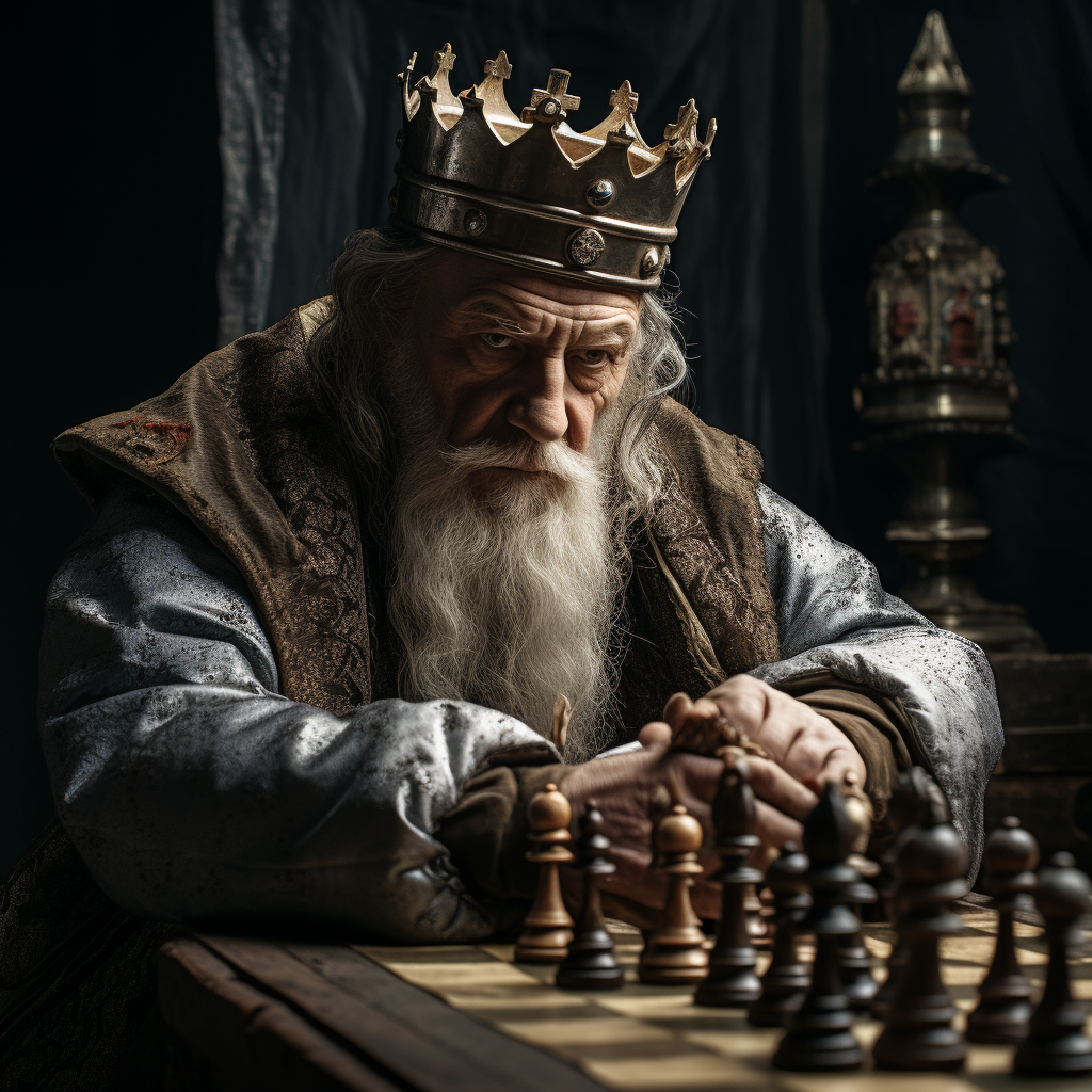 Chess King as Russian Oldman