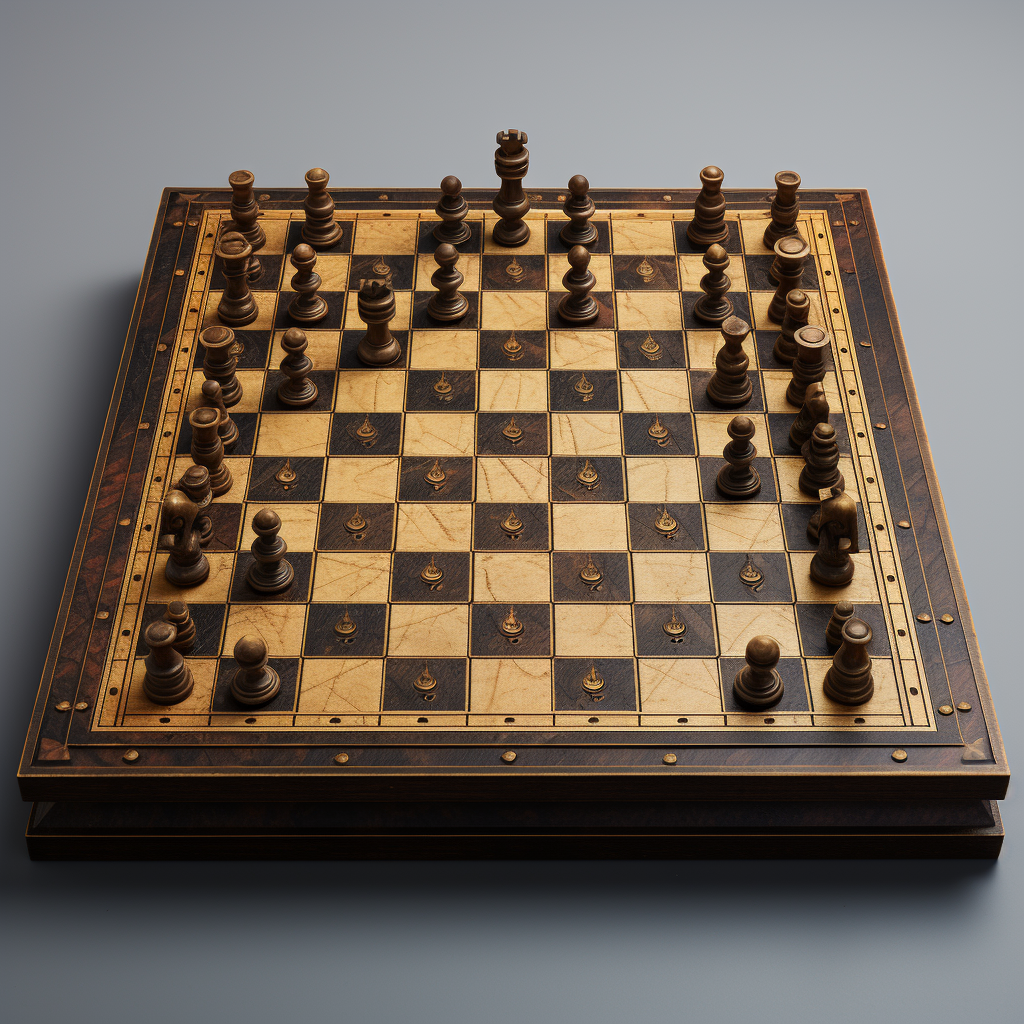 Chessboard with numbered squares strategy