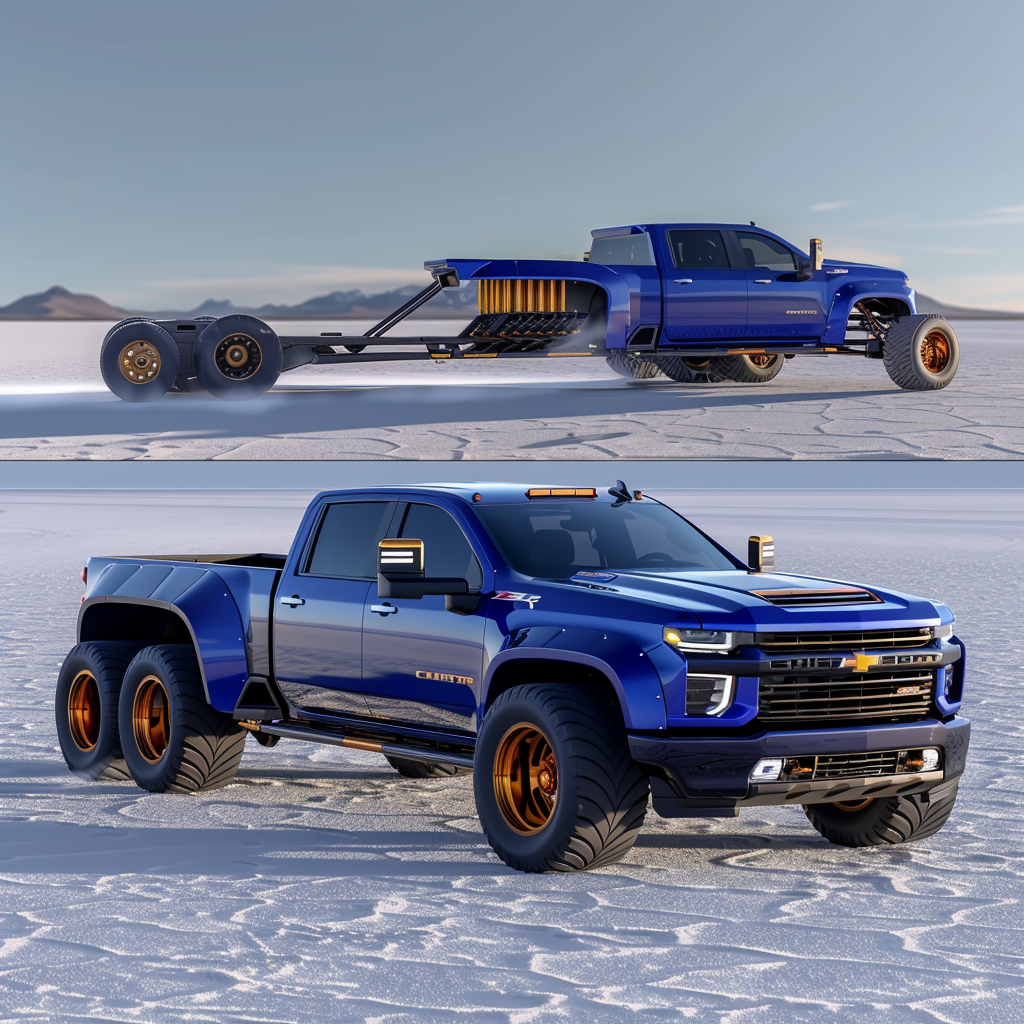 Chevrolet 3500HD Dually Race Truck on Bonneville Salts