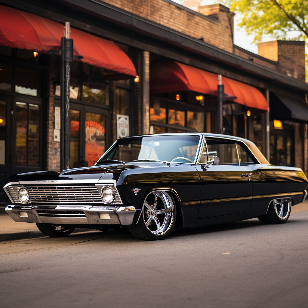 1965 Chevrolet Biscayne street drag racing