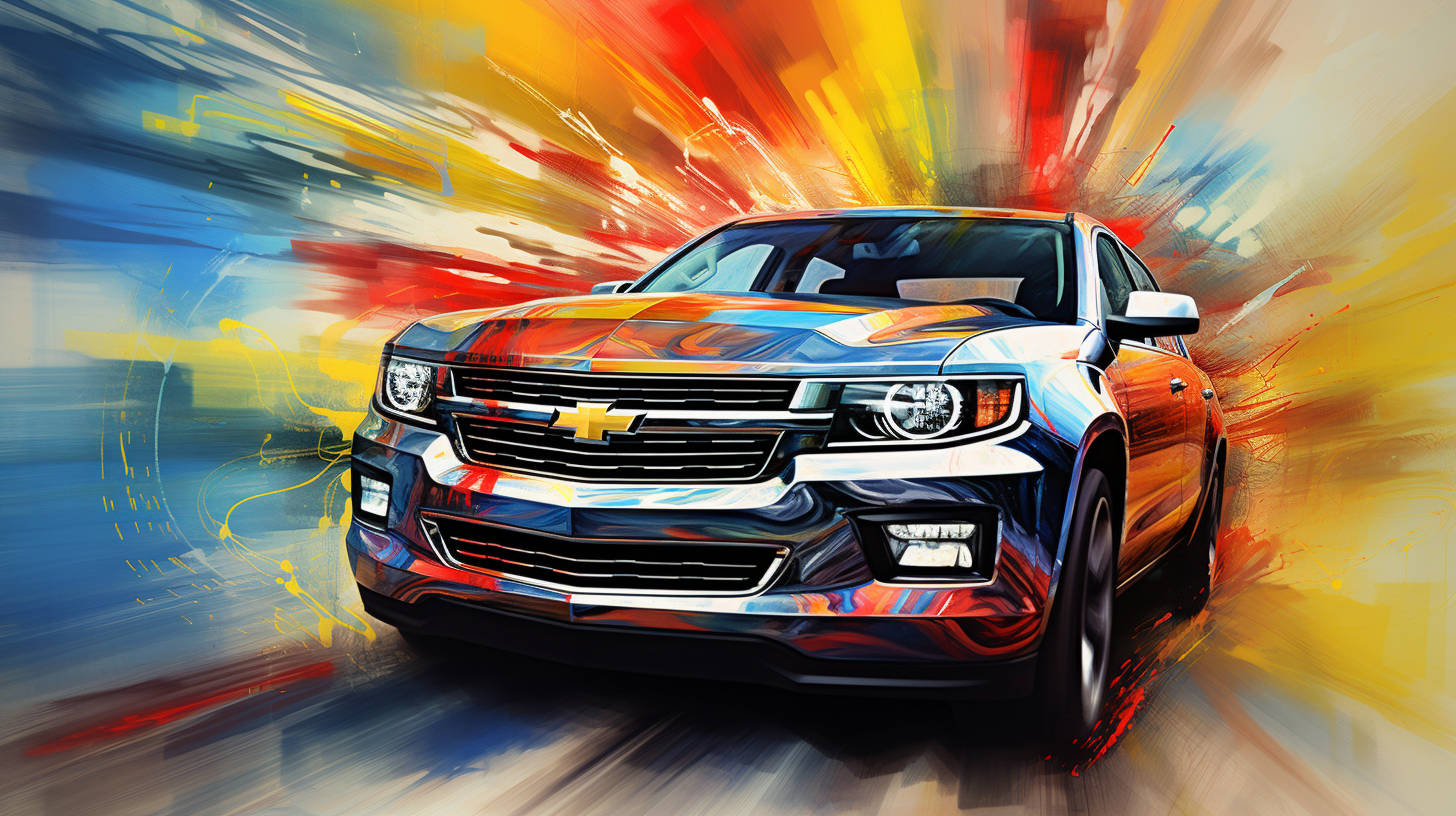 Expressive line art of Chevrolet Silverado SS