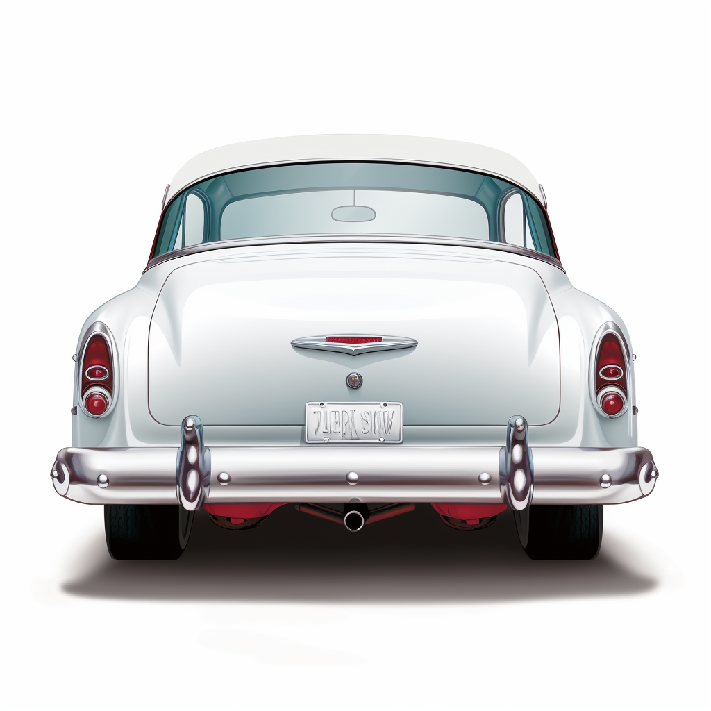 1950 Chevy Bel Air Back  on white background