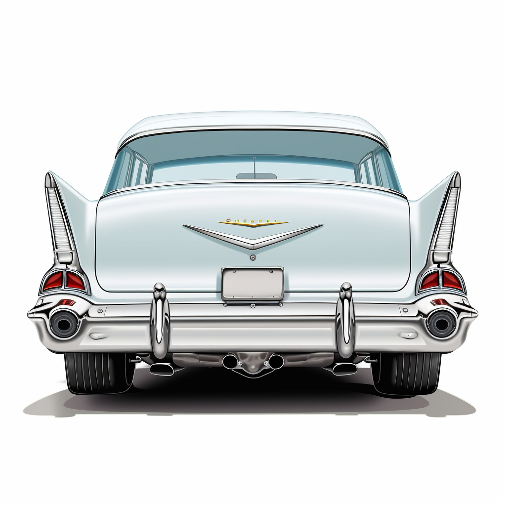 Back view of 1957 Chevy Impala