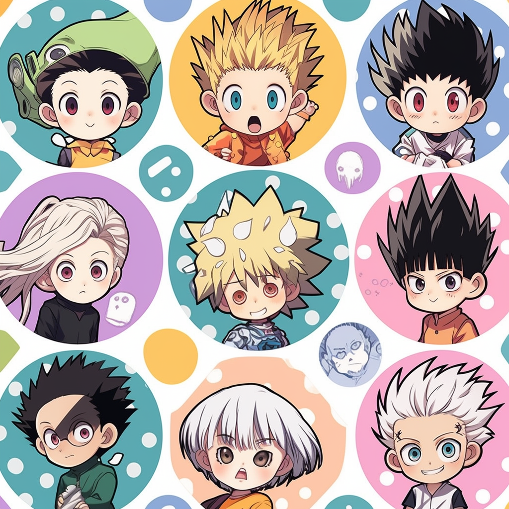 Chibi Characters Hunter x Hunter Face Stickers