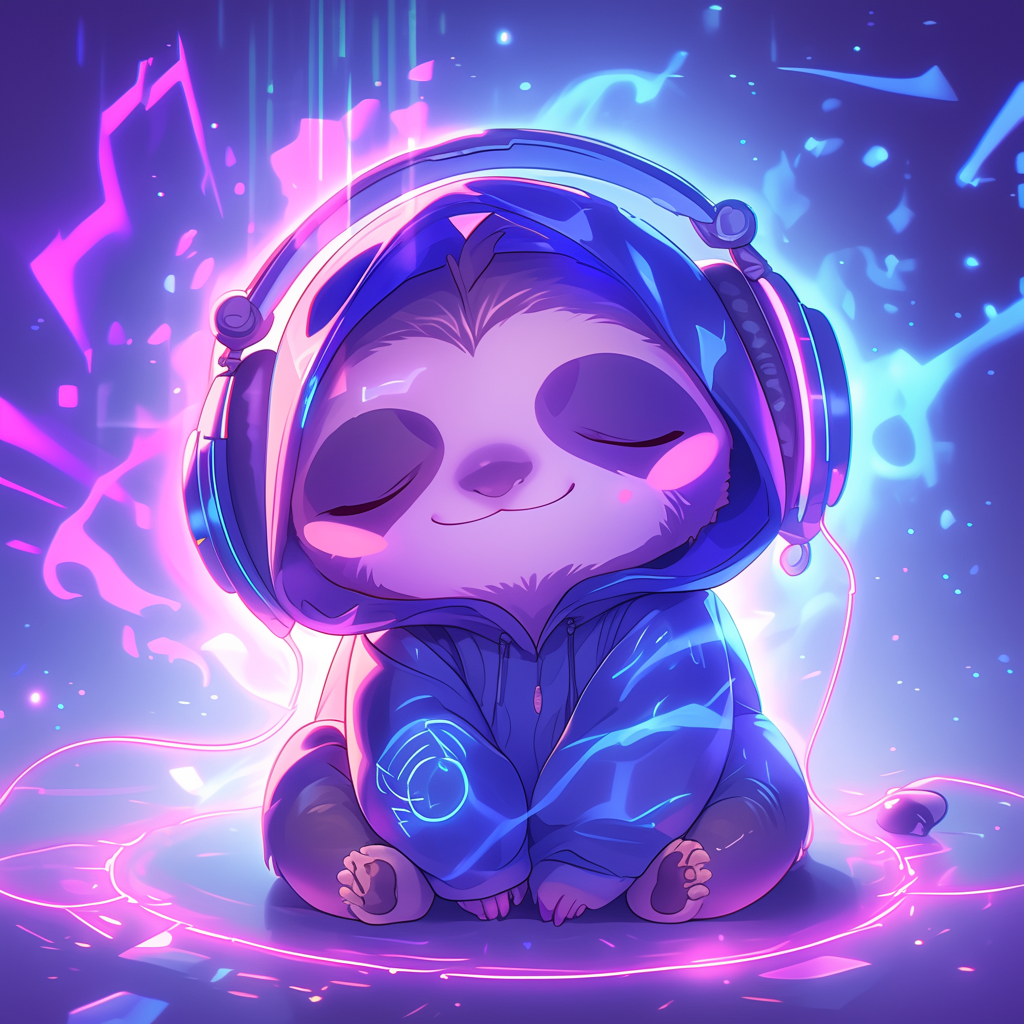 Cute Chibi Sloth Hacker