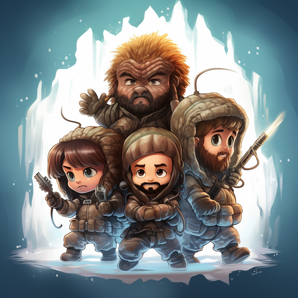 Cute chibi version of the movie 'The Thing'