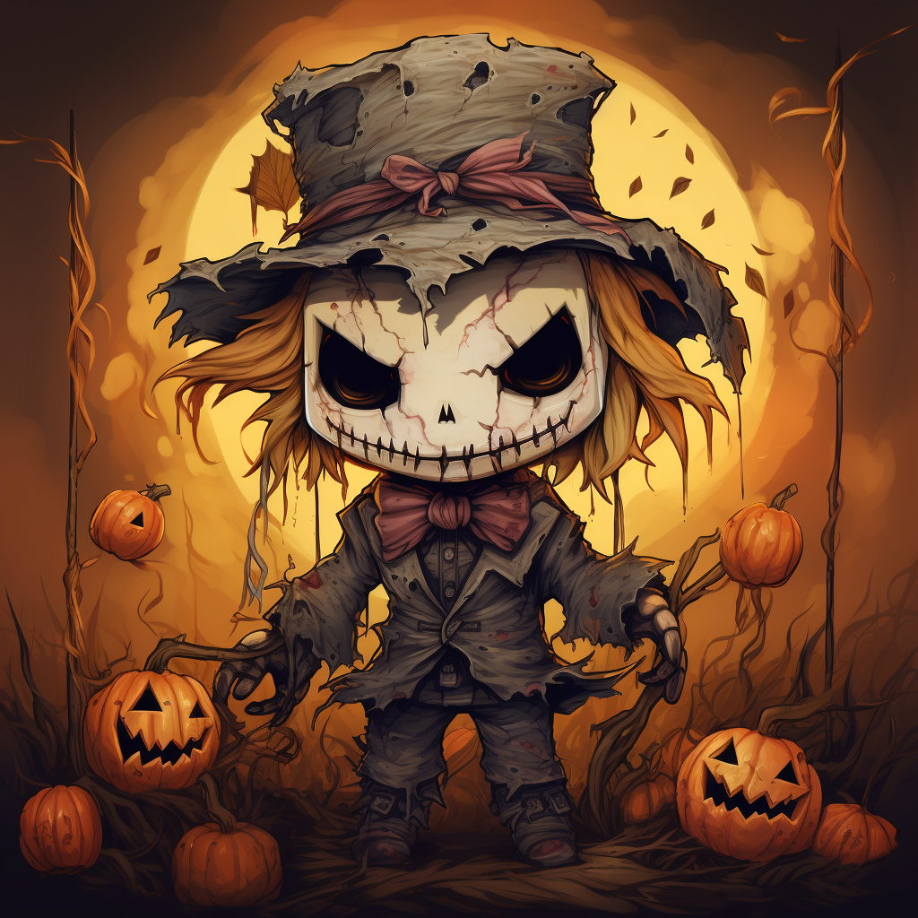 Cute and Scary Chibi Scarecrow