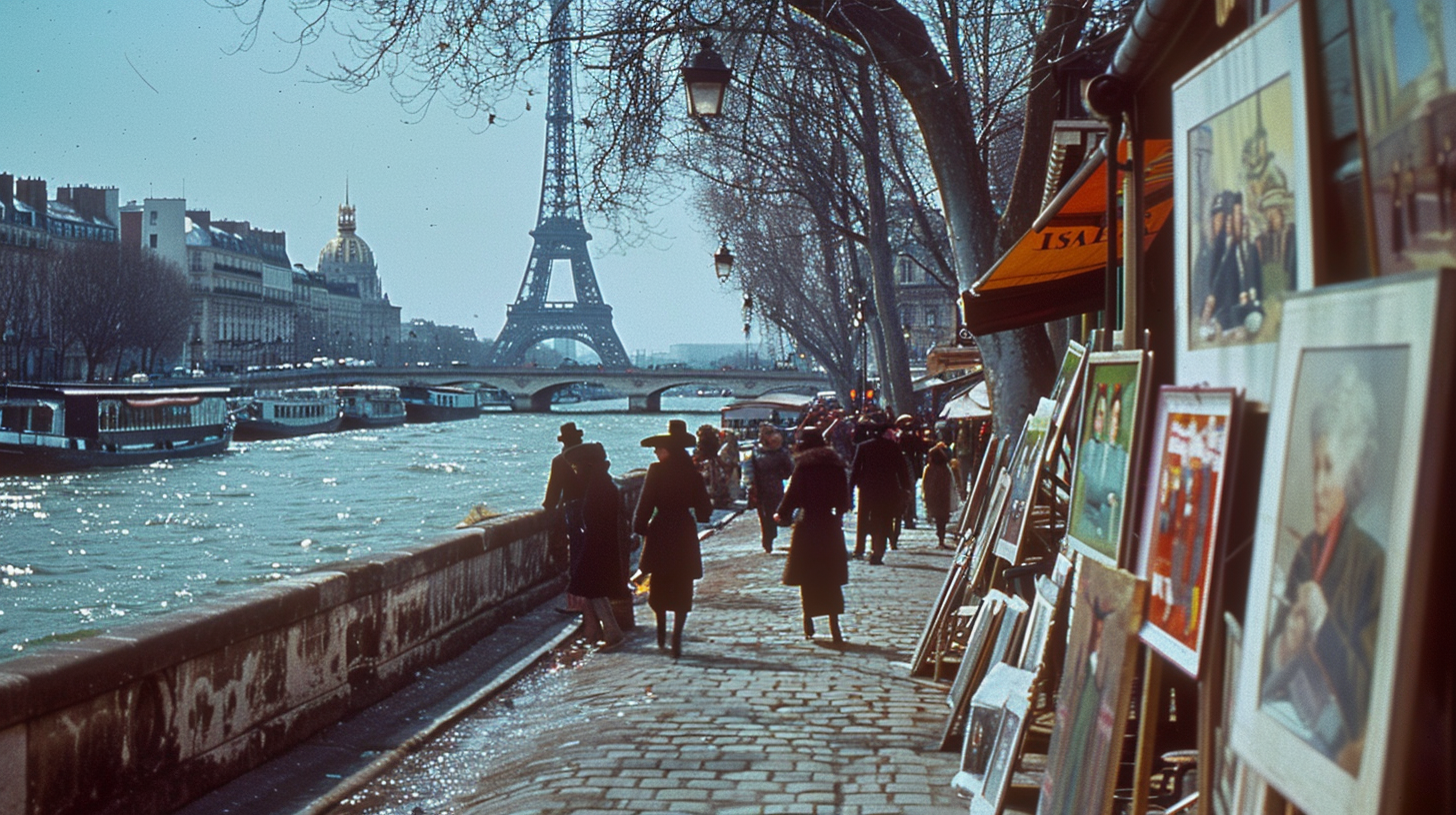 Paris street scene 1974 chic