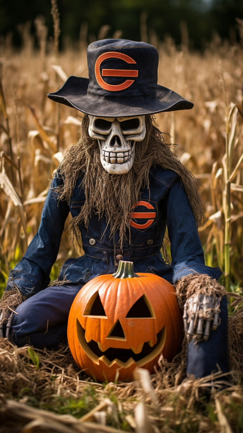 Scarecrow representing the Chicago Bears