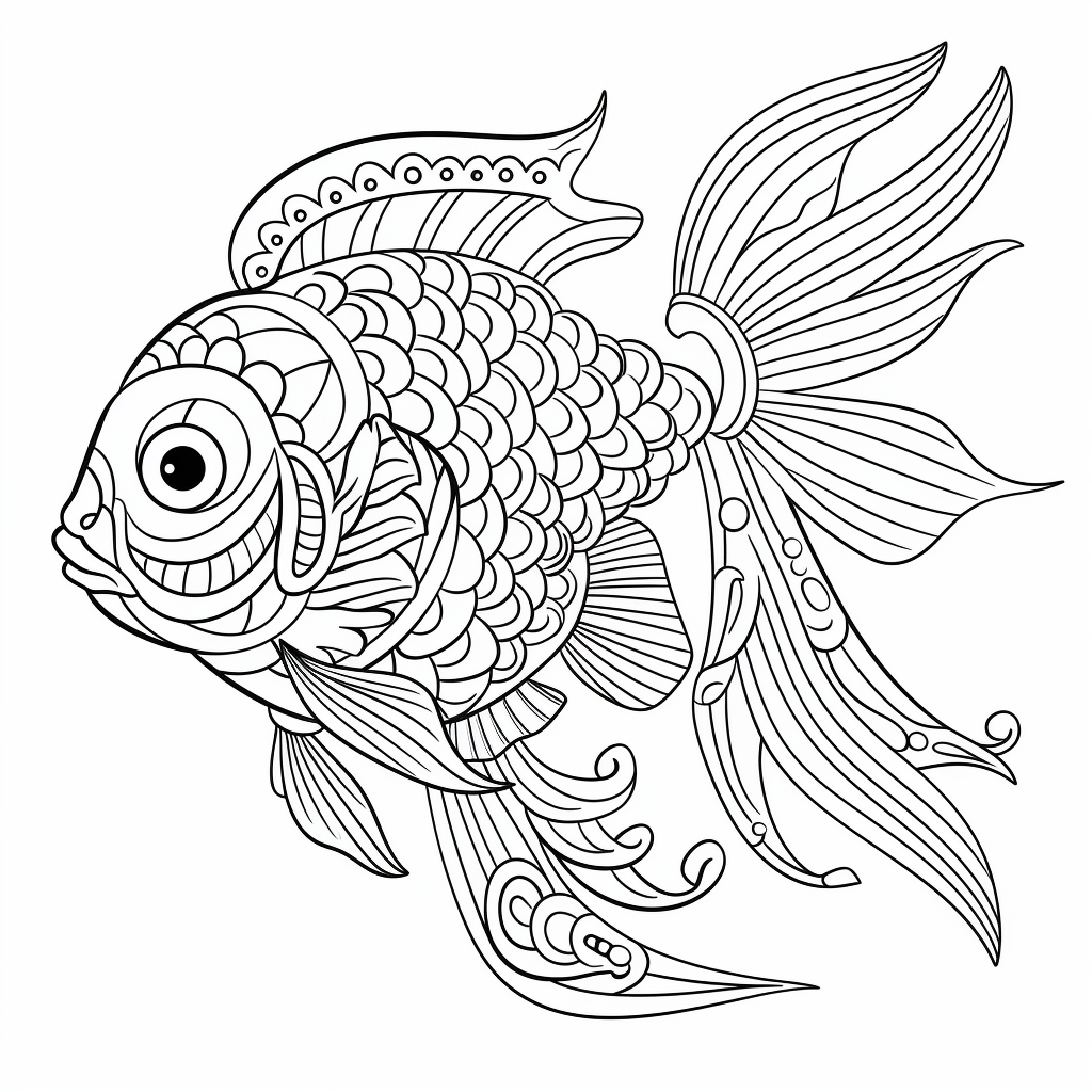 Simple Mandala Chichid Fish Image