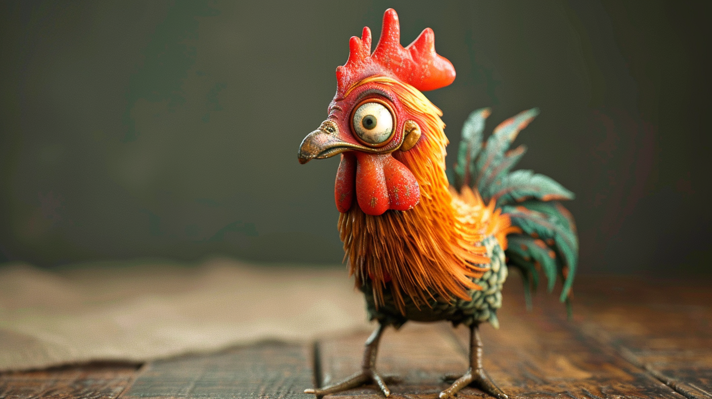 unique three-legged chicken picture