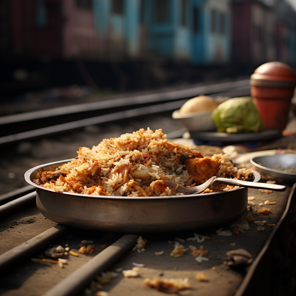 Chicken Biryani at Delhi Railway Station