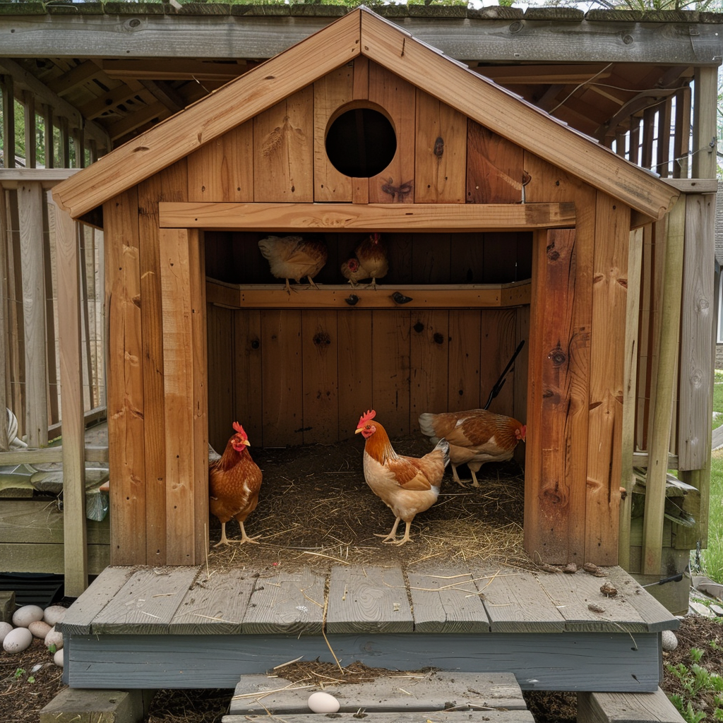 Simple Chicken Coop Selling Fresh Eggs