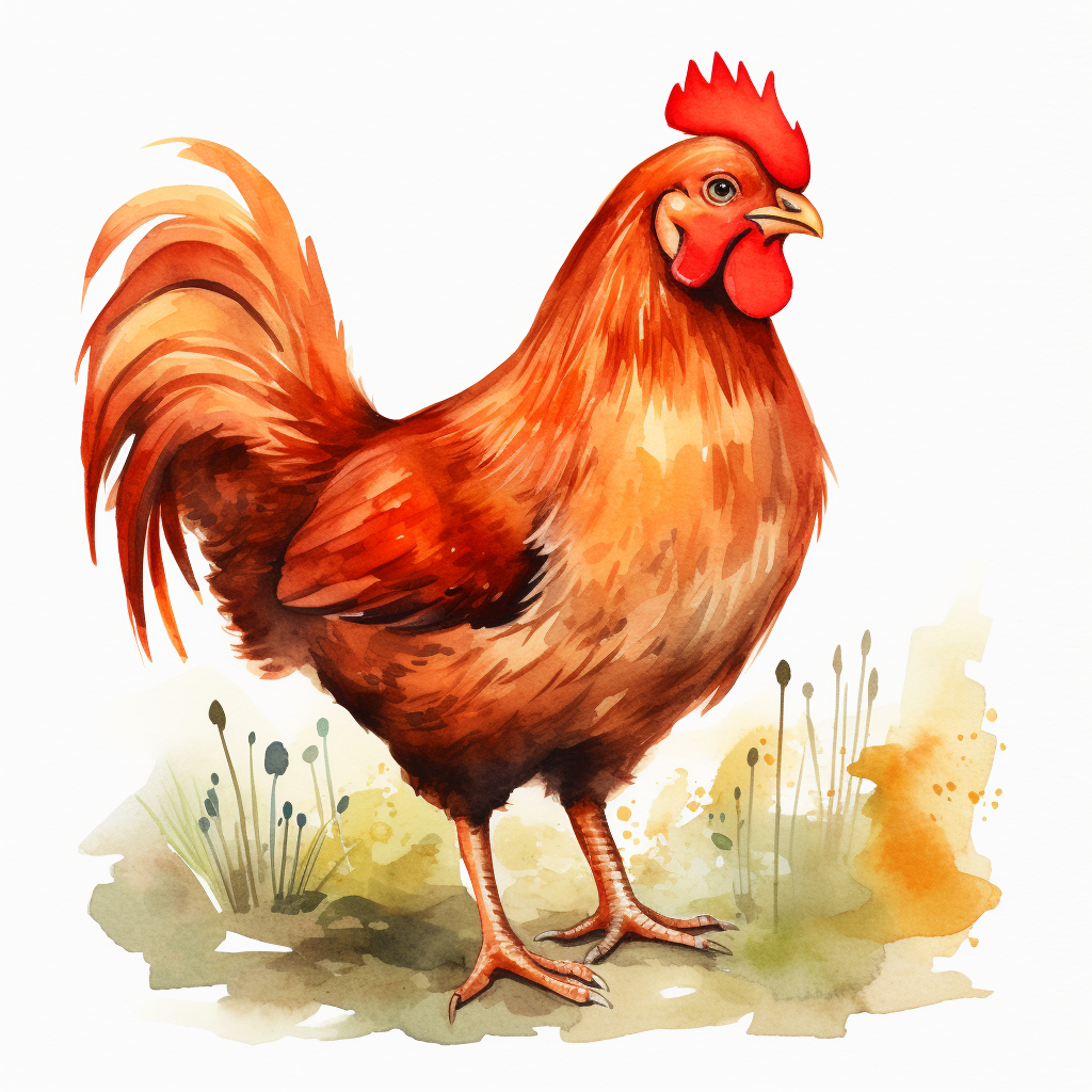 Cute Chicken Illustration for Kids