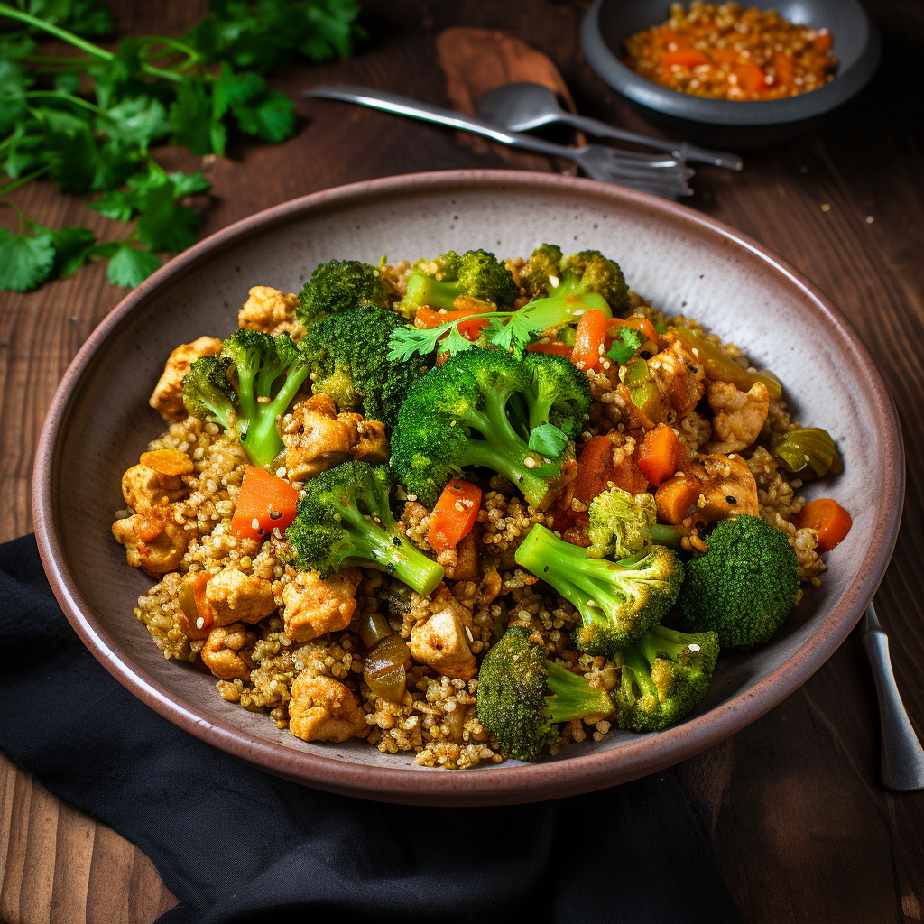 Delicious Chicken Kheema with Quinoa and Vegetables