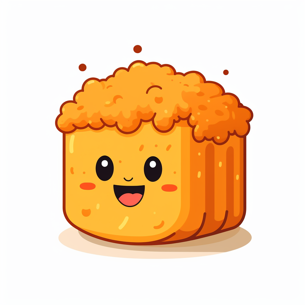 Chicken McNugget illustration without shadow and background